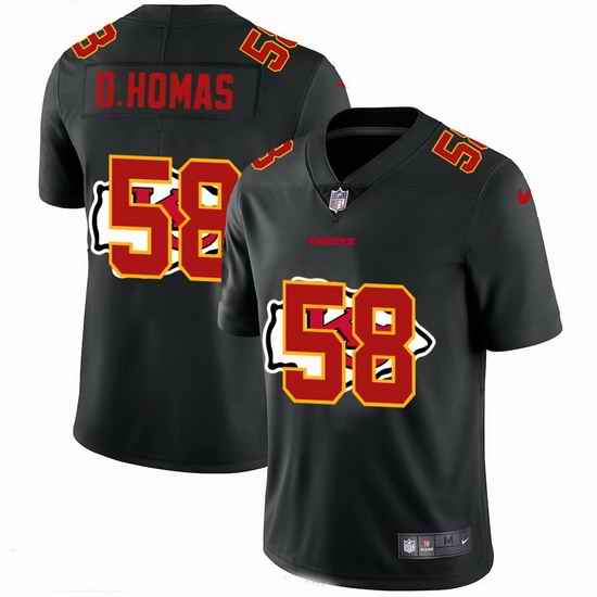 Kansas City Chiefs 58 Derrick Thomas Men Nike Team Logo Dual Overlap Limited NFL Jersey Black